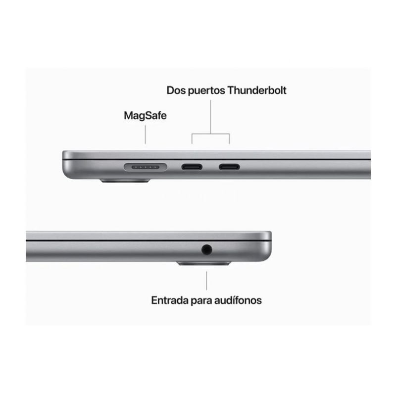 Apple MacBook Air de 15.3“ (Chip M2, 16GB RAM, 256GB SSD, Space