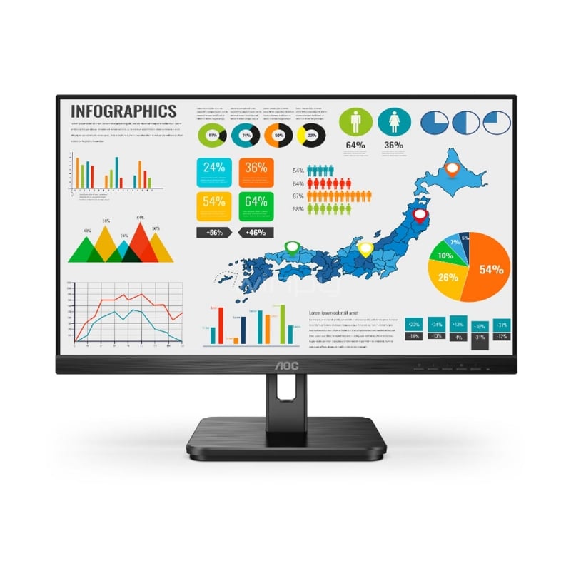 Monitor AOC 27E2H de 27“ (IPS, Full HD, HDMI+VGA, Vesa)