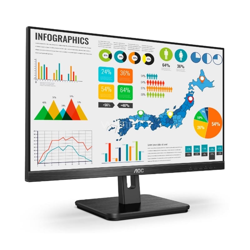 Monitor AOC 27E2H de 27“ (IPS, Full HD, HDMI+VGA, Vesa)