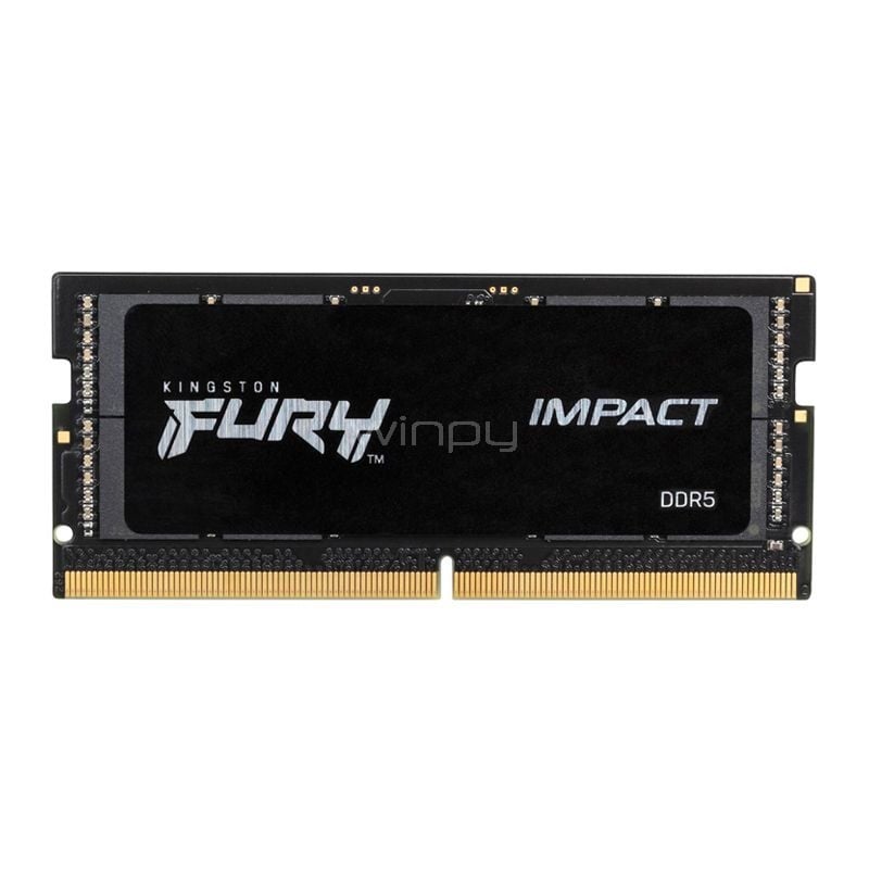 Memoria RAM Kingston Fury Impact Black de 32GB (DDR5, 5600MHz, CL40, SODIMM)