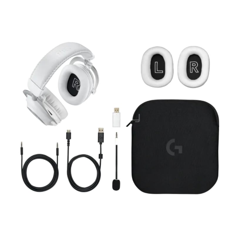 Audífonos Gamer Logitech G PRO X 2 LIGHTSPEED (Dongle USB/Jack 3.5mm, Blanco)
