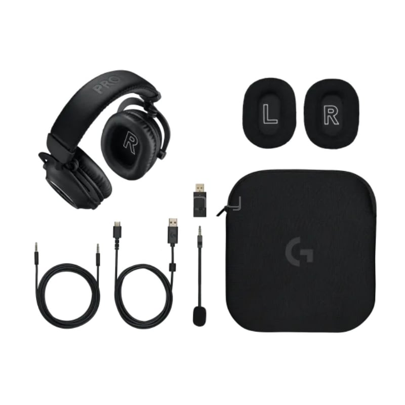 Audífonos Gamer Logitech G PRO X 2 LIGHTSPEED (Dongle USB/Jack 3.5mm, Negro)