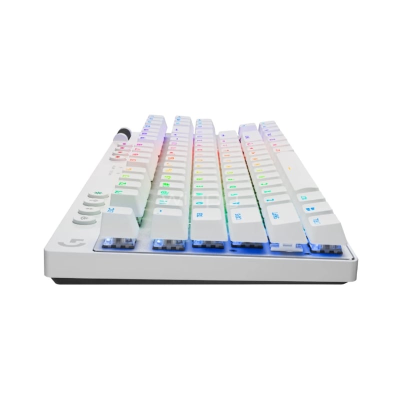 Teclado Mecánico Logitech G Pro X TKL (Switch GX Brown Tactile, LIGHTSPEED, Inglés, Blanco)