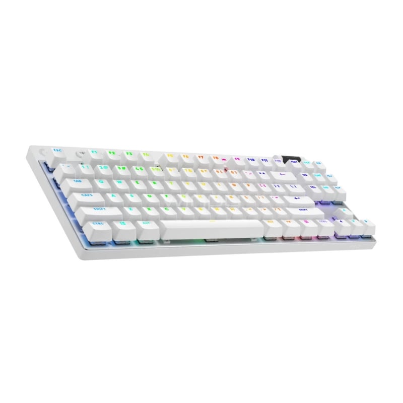 Teclado Mecánico Logitech G Pro X TKL (Switch GX Brown Tactile, LIGHTSPEED, Inglés, Blanco)