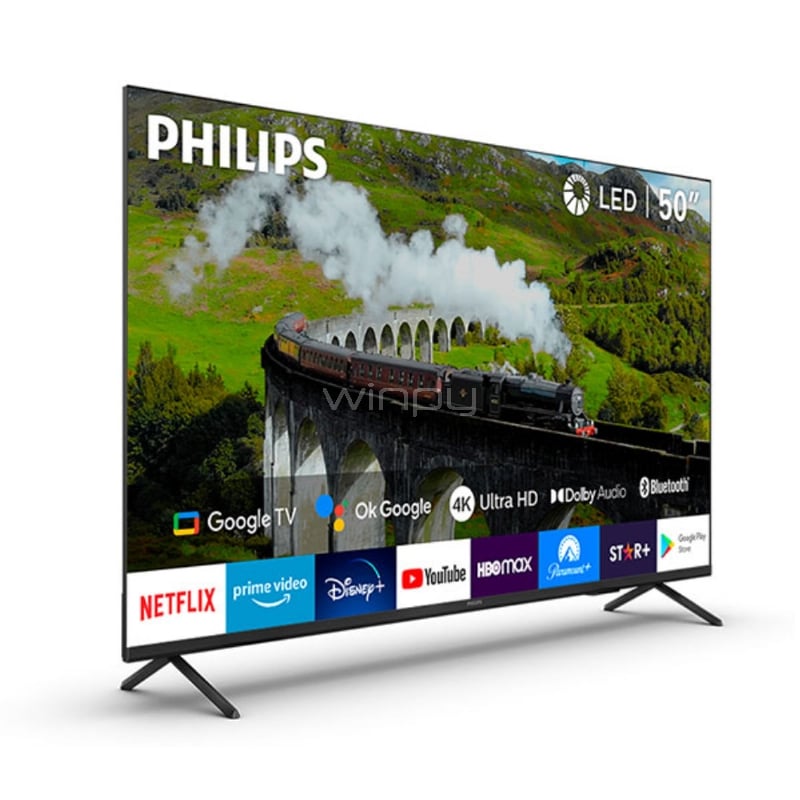 Televisor Philips SmartTV de 50“ (LED, 4K, HDR10, HDMI+WiFi+USB, Google TV)