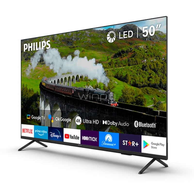 Televisor Philips SmartTV de 50“ (LED, 4K, HDR10, HDMI+WiFi+USB, Google TV)