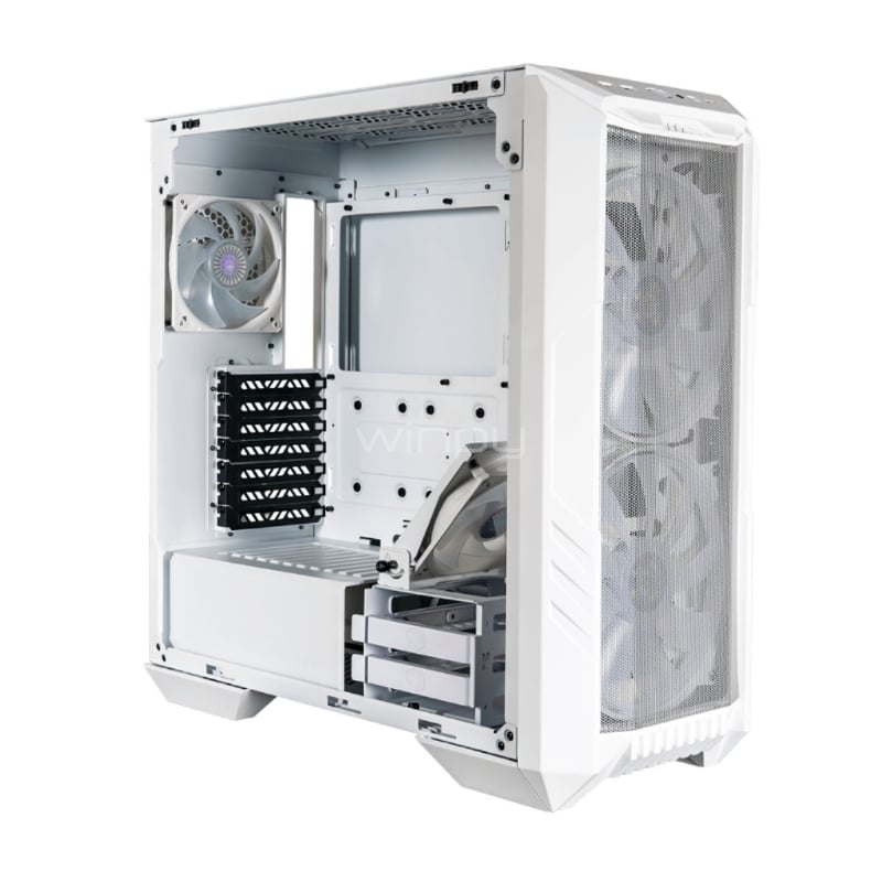 Gabinete Gamer Cooler Master HAF 500 White (ATX, Vidrio Templado, ARGB, 4 Ventiladores, White)