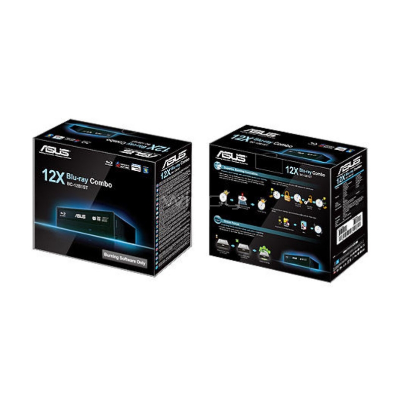 Lector/Grabador DVD/CD ASUS BC-12B1ST (16X, Lector Blu-Ray, SATA, Negro)