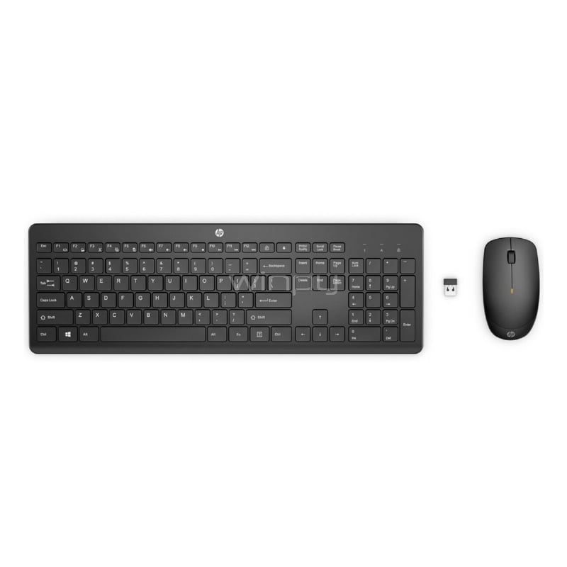 Kit Teclado + Mouse HP 235 (Dongle USB, Inglés, Negro)