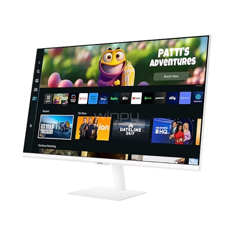 Monitor TV Samsung Smart M5 de 27“ (VA, Full HD, HDMI+WiFi, Vesa, Tizen, Blanco)