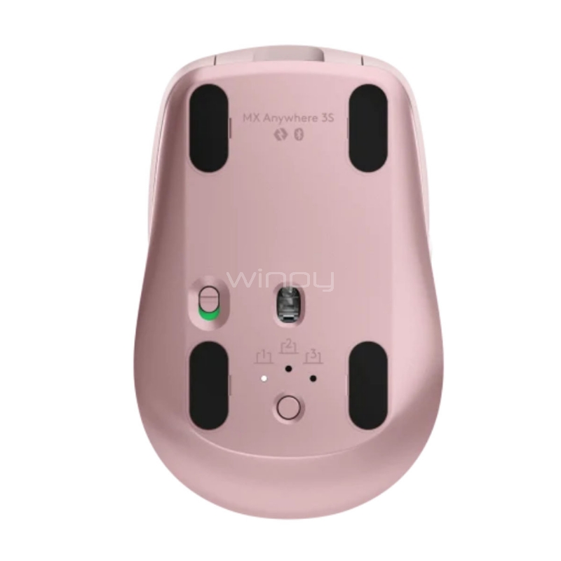 Mouse Logitech MX Anywhere 3S (Bluetooth/Dongle USB, 6 Botones, Rosado)