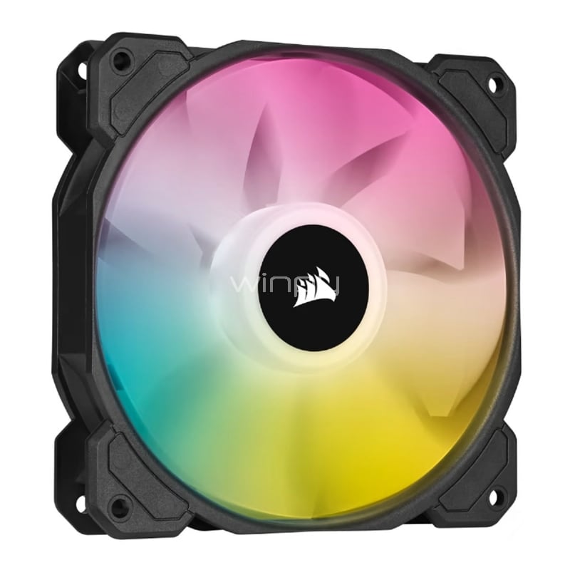 Ventilador Corsair iCUE SP140 RGB ELITE (140mm, PWM, 1200RPM, Negro)