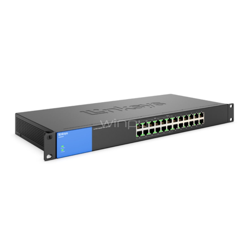 Switch Linksys LGS124P de 24 Puertos (Gigabit, 48 Gbps, PoE+, 120W)