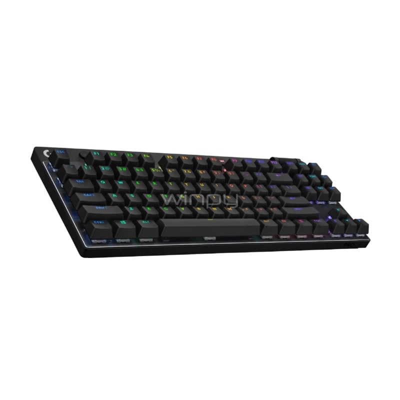 Teclado Mecánico Logitech G Pro X TKL (Switch GX Brown Tactile, LIGHTSPEED, Inglés, Negro)