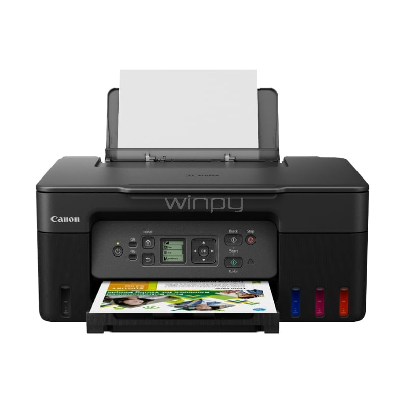 Multifuncional Canon Pixma G3170 (Color, Duplex, 11ppm, 1200dpi, Wi-Fi/USB, Negro)