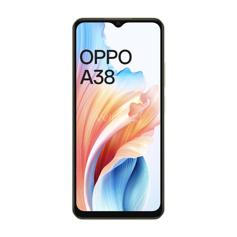 Celular OPPO A38 de 6.56“ (OctaCore, 4GB RAM, 128GB Internos, Gold)