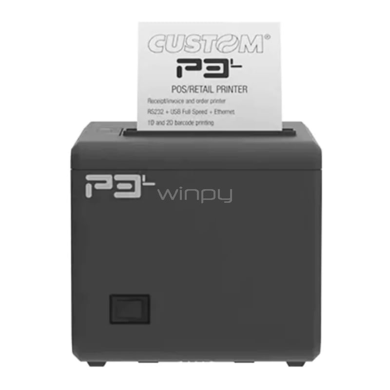 Impresora de Recibos Custom P3L (250mm/s, 203dpi, USB/RS232 DB9/Ethernet)