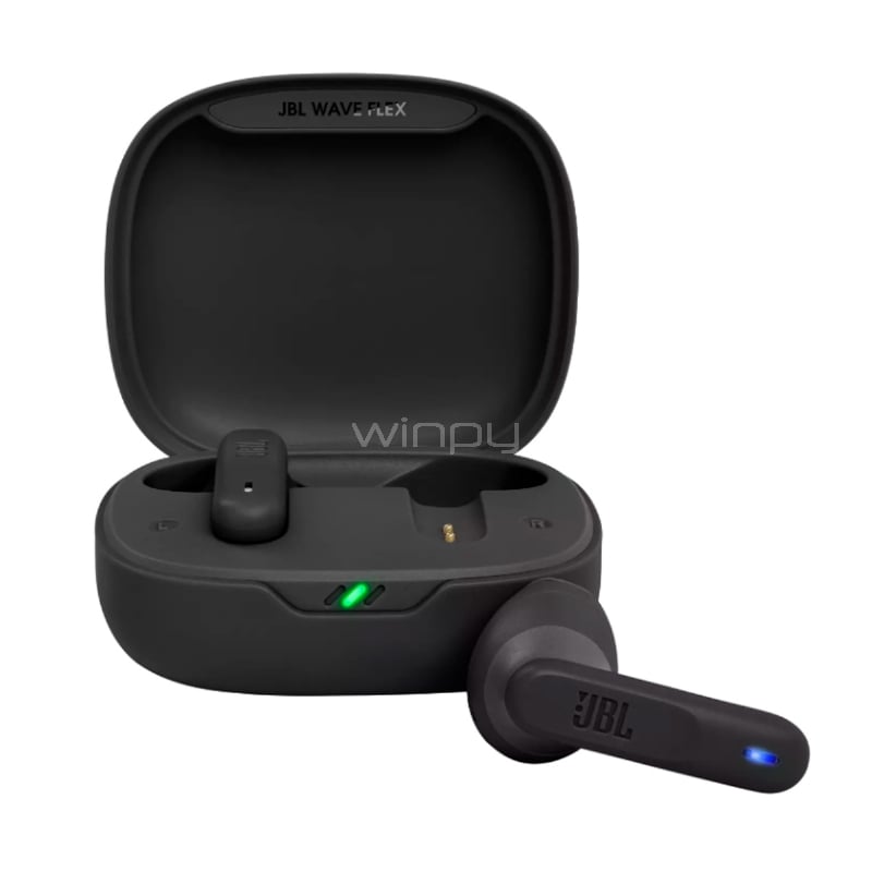 Audífonos Bluetooth JBL Wave Flex (True Wireless, IP54, TalkThru, Negro)