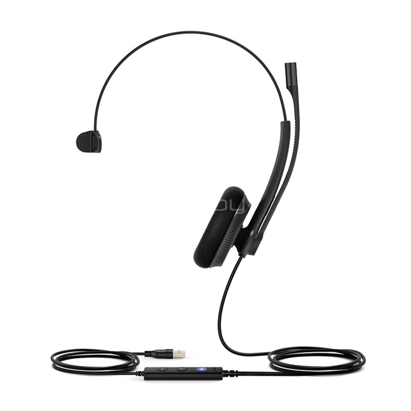 Audífono Yealink UH34 Certificado para Teams (Mono, USB, Negro)