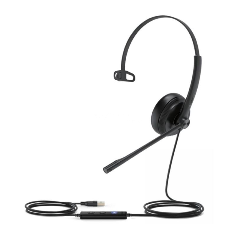 Audífono Yealink UH34 Certificado para Teams (Mono, USB, Negro)