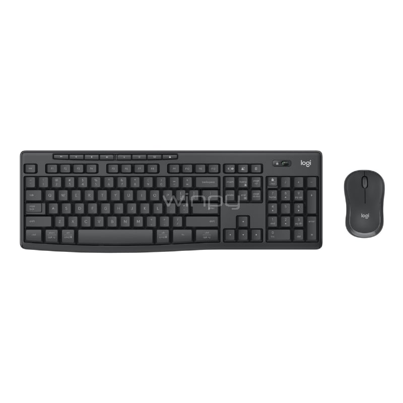 Kit Teclado + Mouse Logitech MK370 (Dongle USB, Español, Negro)