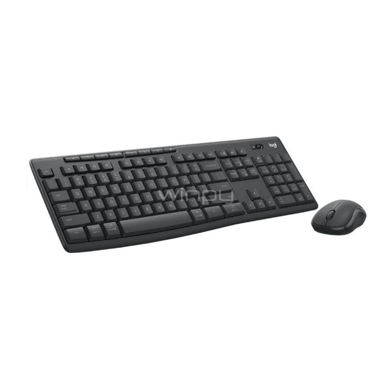 Kit Teclado + Mouse Logitech MK370 (Dongle USB, Español, Negro)