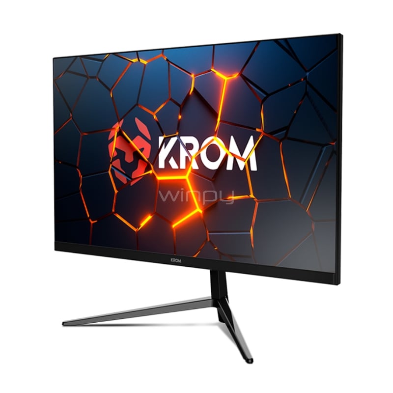Monitor Gamer Krom Kertz RGB de 24“ (VA, Full HD, 1ms, 200Hz, D-Port+HDMI, Freesync, Vesa)