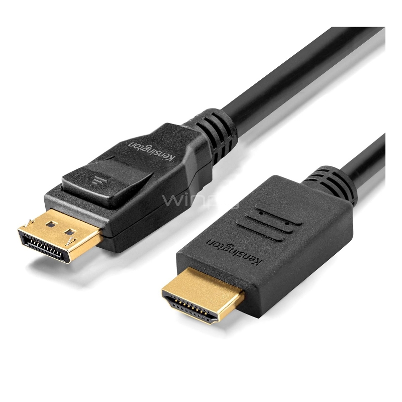 Cable Kensington de DisplayPort 1.2 a HDMI 1.4 (1.8 metros, Full HD, DP++, Negro)