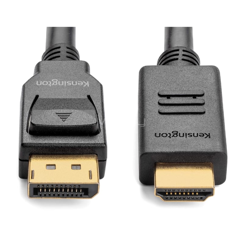 Cable Kensington de DisplayPort 1.2 a HDMI 1.4 (1.8 metros, Full HD, DP++, Negro)
