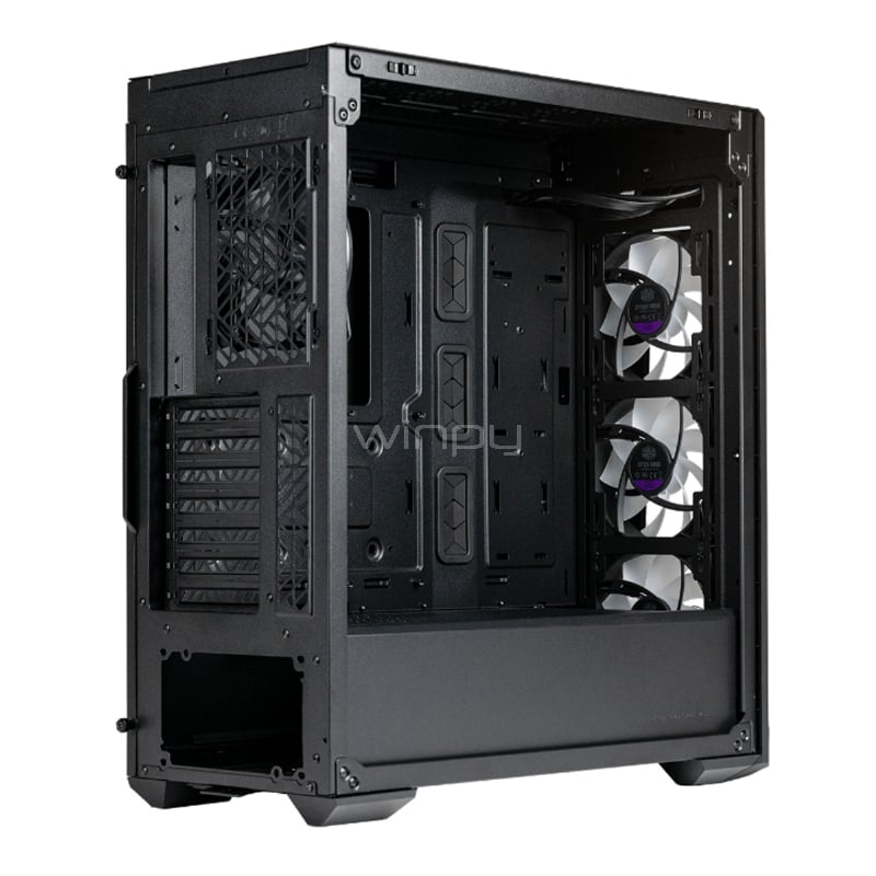 Gabinete Gamer Cooler Master MasterBox 520 Black (ATX, Vidrio Templado, Controlador, 3 Ventiladores ARGB)