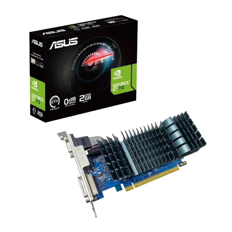 Tarjeta gráfica ASUS GeForce GT 710 EVO de 2GB DDR5 (Perfil Bajo)