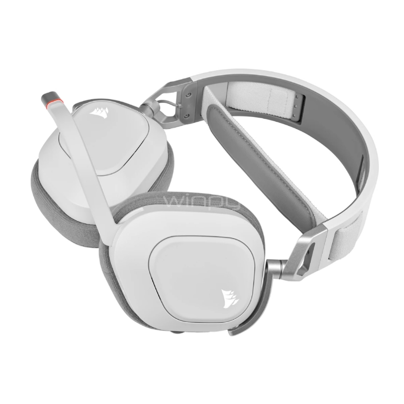 Audífonos Gamer Corsair HS80 RGB Wireless (Dongle USB, Dolby Atmos, Blanco)