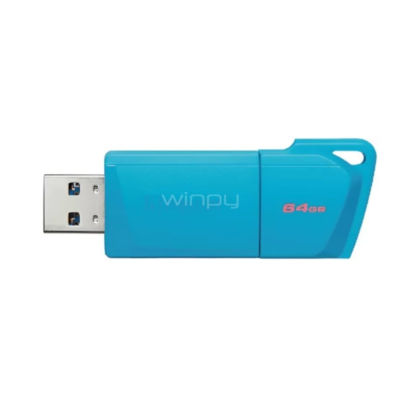 Pendrive Kingston DataTraveler Exodia M de 64GB (USB 3.2, Aqua Neón)
