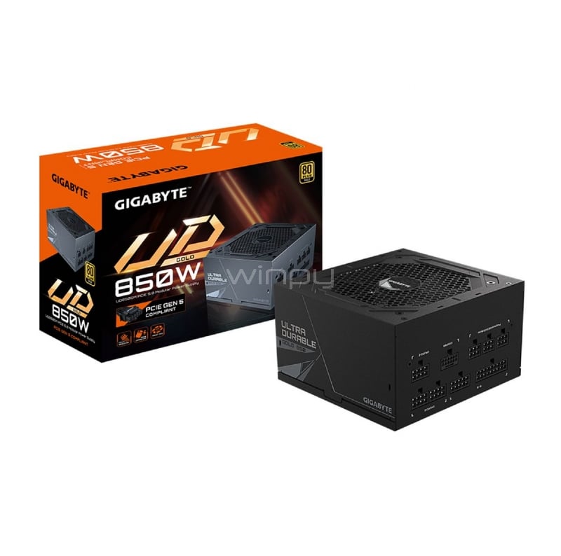 Fuente de Poder Gigabyte GP-UD850GM PG5 (Full Modular, Certificada 80+ Gold, ATX)
