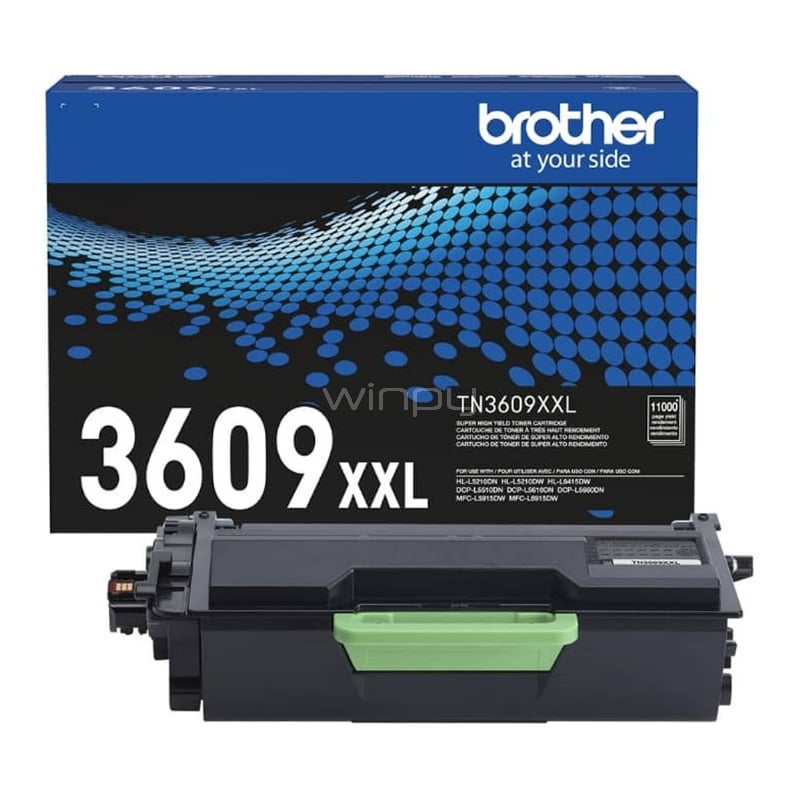 Tóner Brother TN-3609XXL Original (11k págs, Negro)