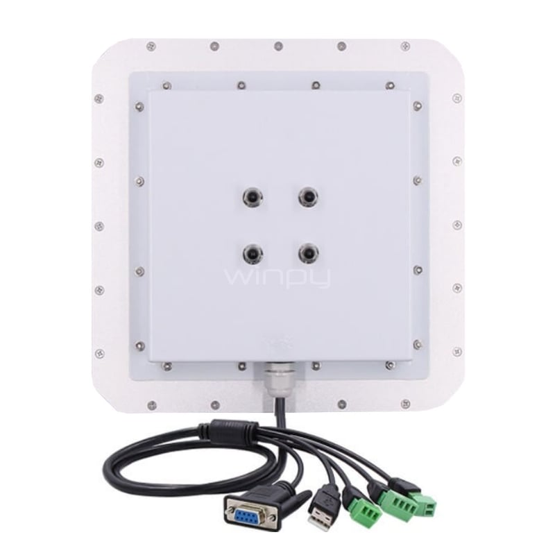 Antena Hikvision RFID UHF (hasta 6m, RS232/WG26/Relé/TCP)