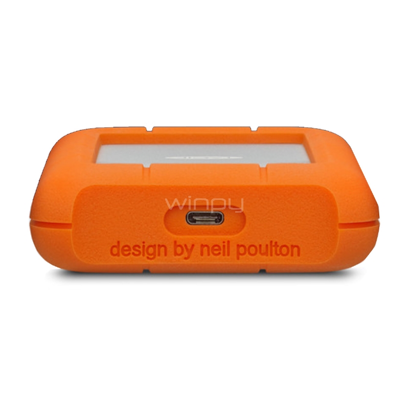 Disco Duro Externo LaCie Rugged USB-C de 5TB (USB-C, Hasta 130MB/s, Incluye Rescue x 2 años)