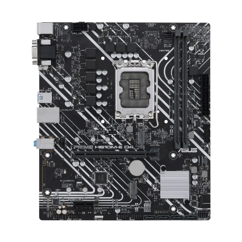 Placa Madre Asus PRIME H610M-E D4-CSM (LGA1700, DDR4 2133/3200MHz, M.2 x2, ATX)