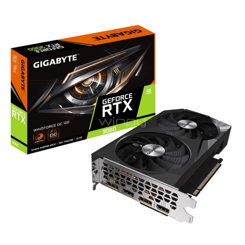 Tarjeta gráfica Gigabyte GeForce RTX 3060 WINDFORCE OC de 12GB