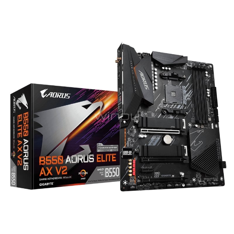 Placa Madre Gigabyte B550 AORUS ELITE AX V2 (AM4, DDR4 2133/4733MHz, M.2 x2, ATX)