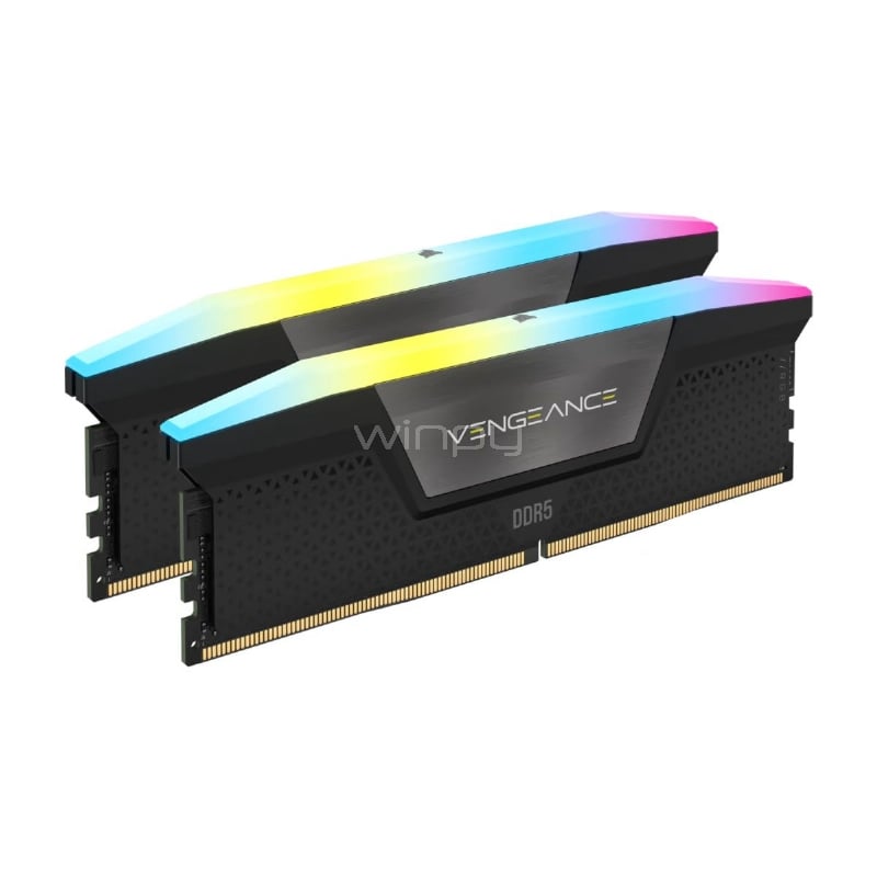 Kit Memoria RAM Corsair Vengeance RGB de 32GB (2x 16GB, DDR5, 5600MHz, CL40, DIMM)