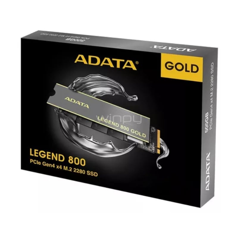 Unidad de Estado Sólido ADATA LEGEND 800 de 1TB (PCIe 4.0, M.2 2280, Hasta 3.500MB/s)