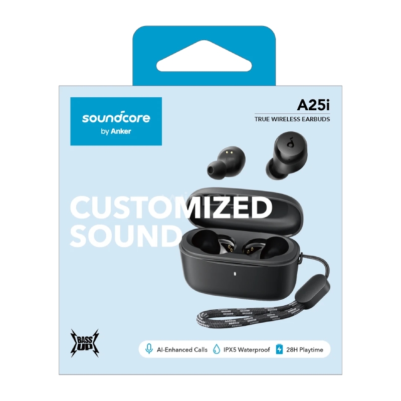 Audífonos Bluetooth Soundcore A25i True Wireless (IPX7, Negro)