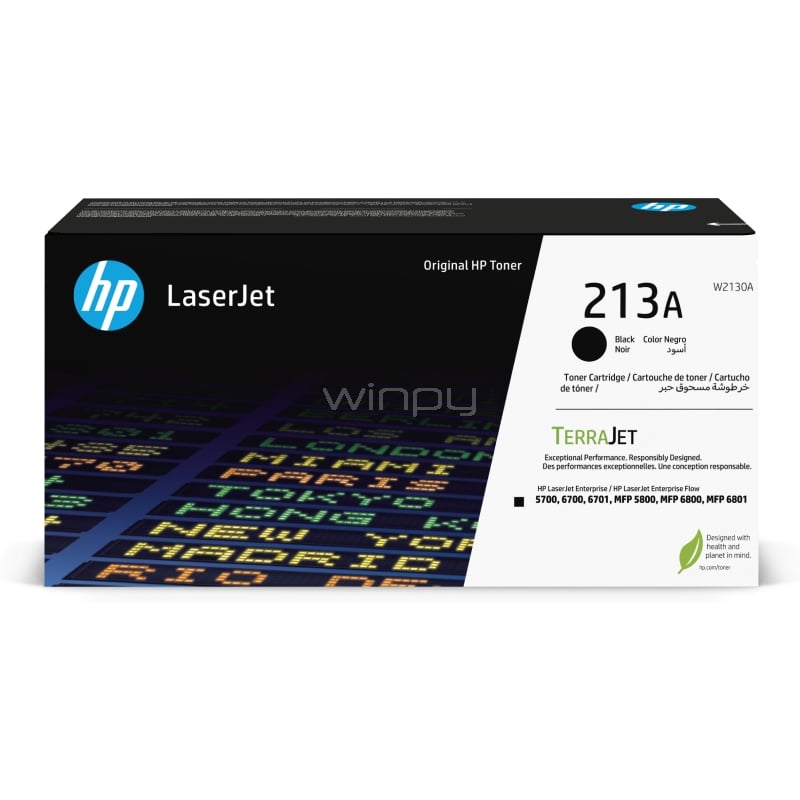 Tóner Original HP 213 LaserJet Enterprise (3.5k págs, Negro)