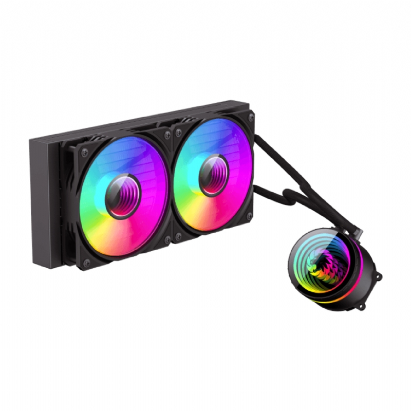 Refrigeración Líquida GameMax Iceburg 240 Infinity (LGA1700/AM5, 120mm x2, 2300rpm, PWM)