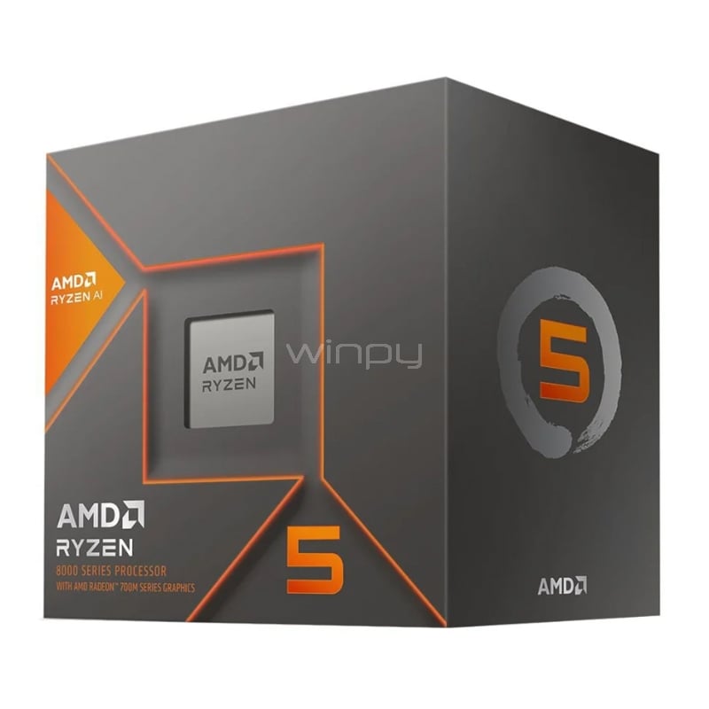 Procesador AMD Ryzen 5 8500G (AM5, 6 Cores, 12 Hilos, 3.5/5.0GHz, 16MB de Caché)