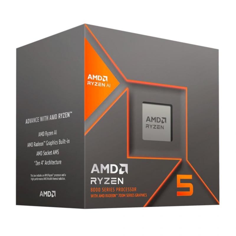 Procesador AMD Ryzen 5 8500G (AM5, 6 Cores, 12 Hilos, 3.5/5.0GHz, 16MB de Caché)