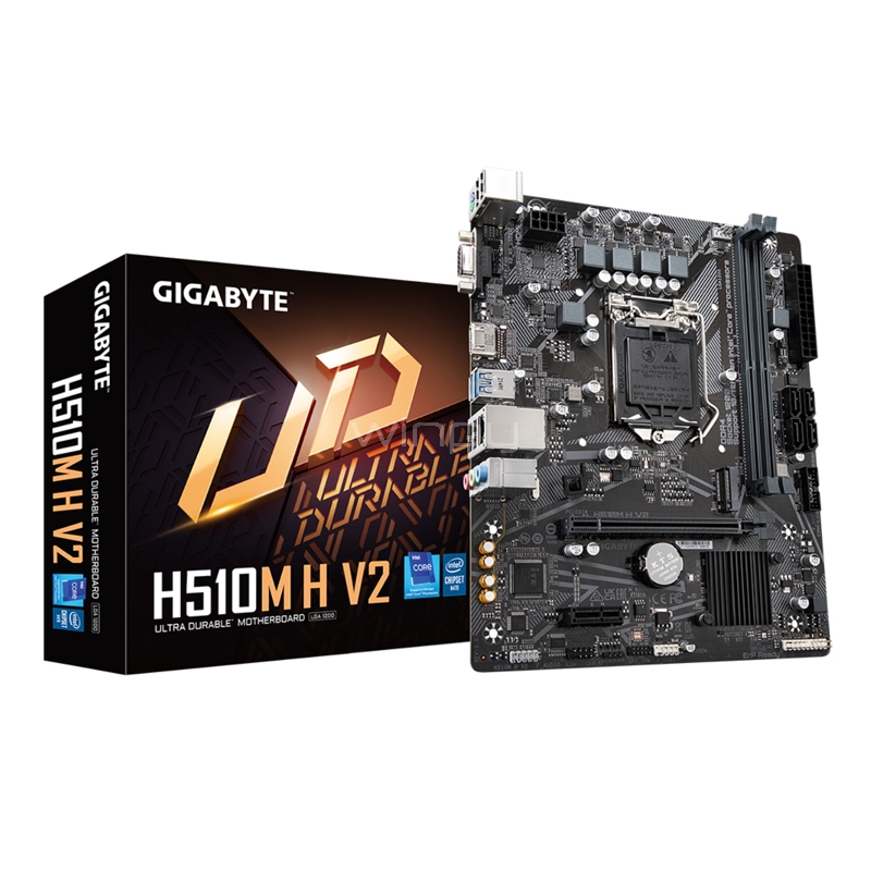 Placa Madre Gigabyte H510M H V2 (LG1200, DDR4 2133/3200MHz, M.2, MicroATX)
