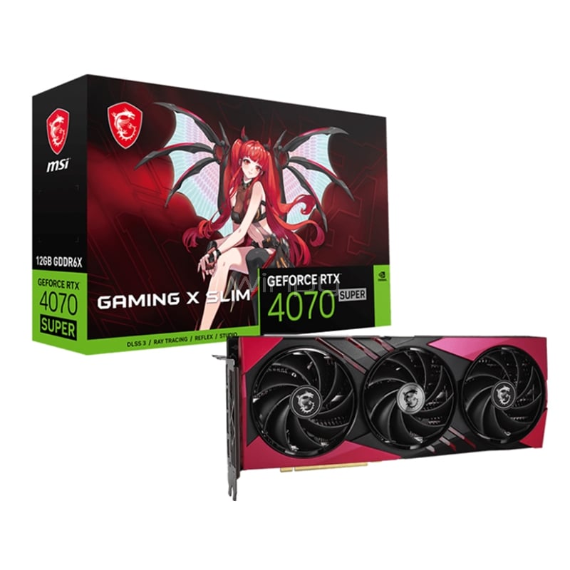 Tarjeta de Video MSI GeForce RTX 4070 SUPER GAMING X SLIM MLG de 12GB GDDR6X