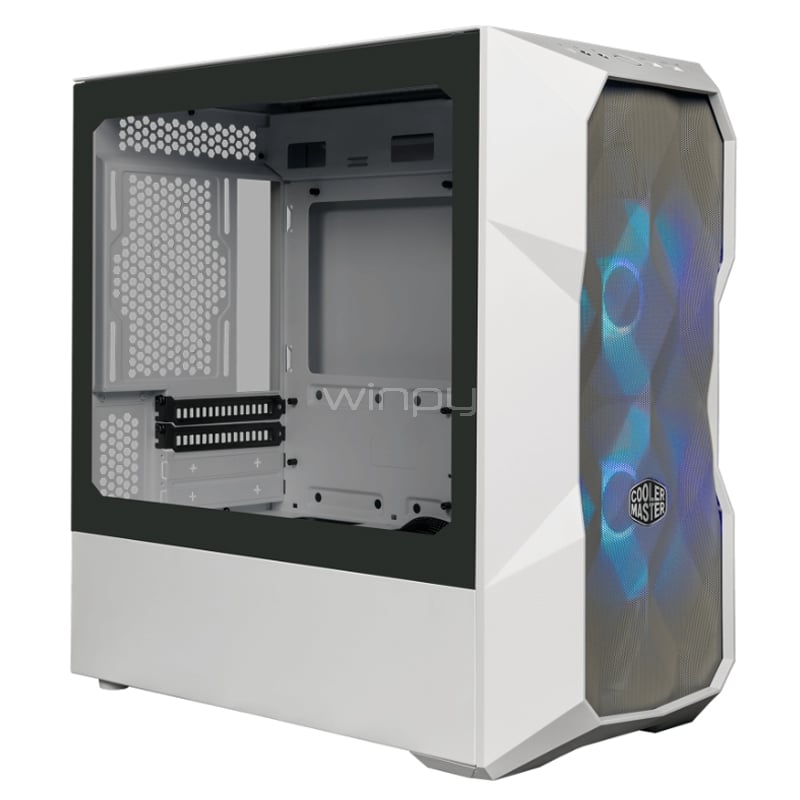Gabinete Gamer Cooler Master TD300 MESH White (MicroATX, Vidrio Templado, 2 Ventiladores ARGB)